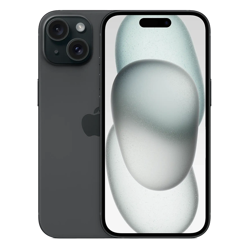 Celular iPhone 15 negro ambas caras