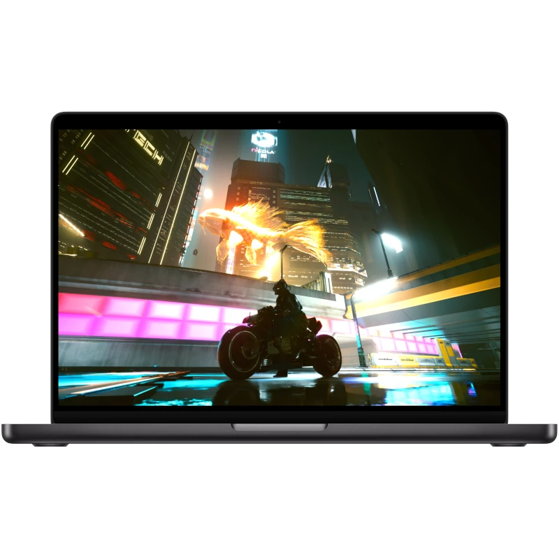 MacBook Pro 2025 vista frontal Futurista